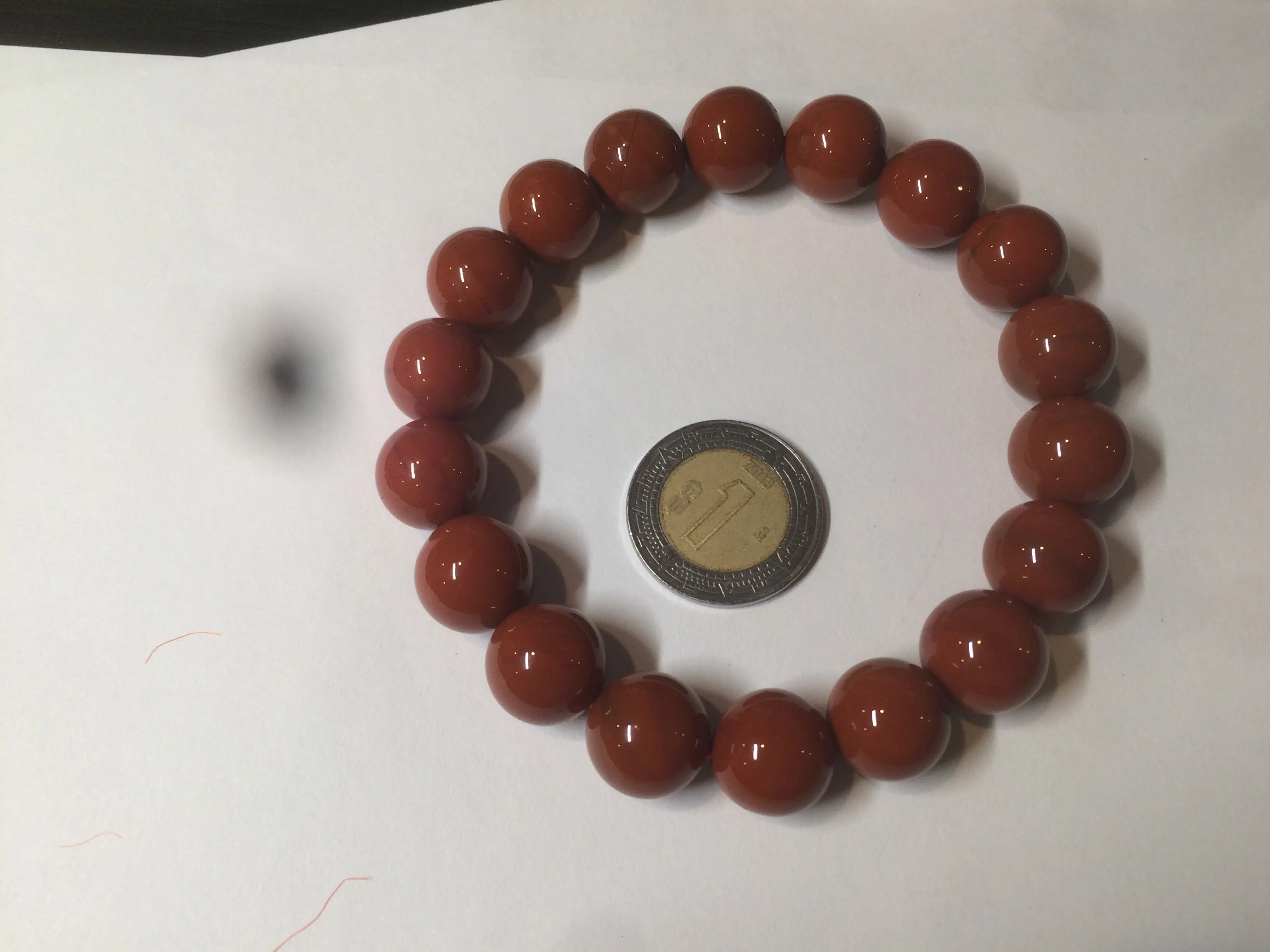 10-11.9mm 100% natural red agate bracelet CB33