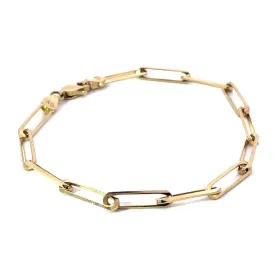 14 KARAT YELLOW GOLD 3.7MM PAPERCLIP BRACELET