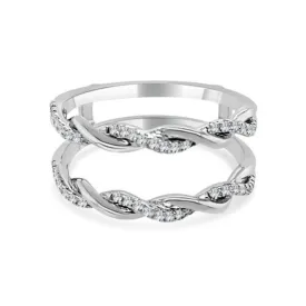 14k Diamond Infinity Jacket Band