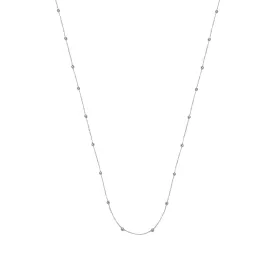 14k Gold Beaded Station Necklace, 17"