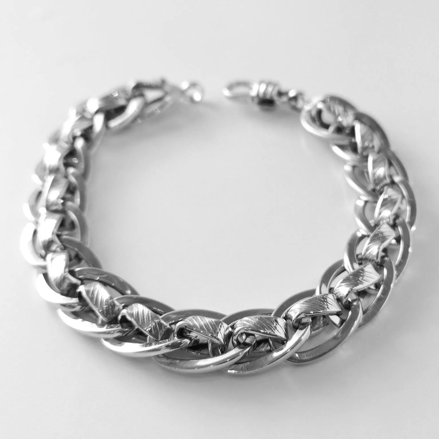 18ct White Gold Gents Bracelet (18.6g) GBR-4287