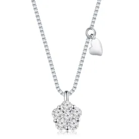 18K Six Diamond Pendant Necklace