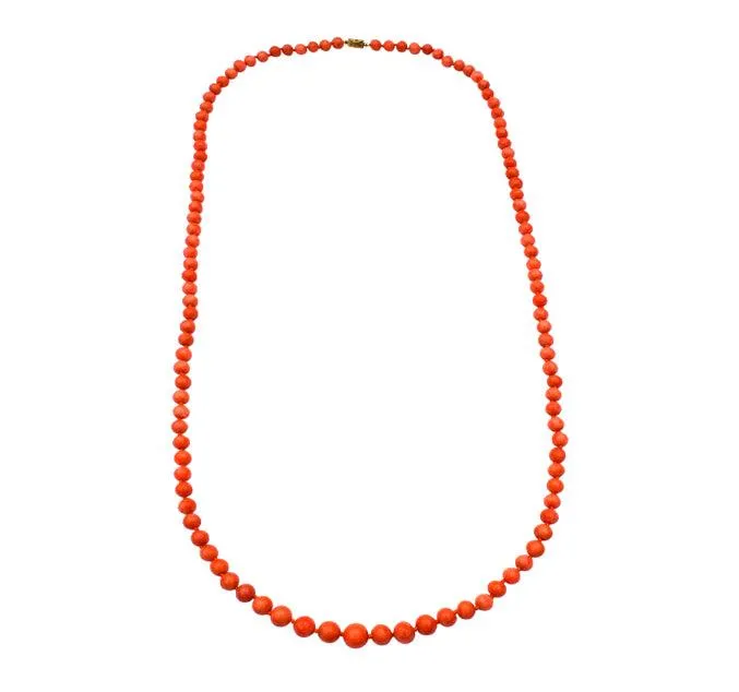 1930s Italian Gori & Zucchi (UNOAERRE) Coral Necklace