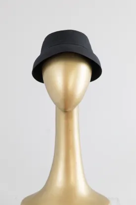 1960's Chic Black Bucket Hat From Neiman Marcus