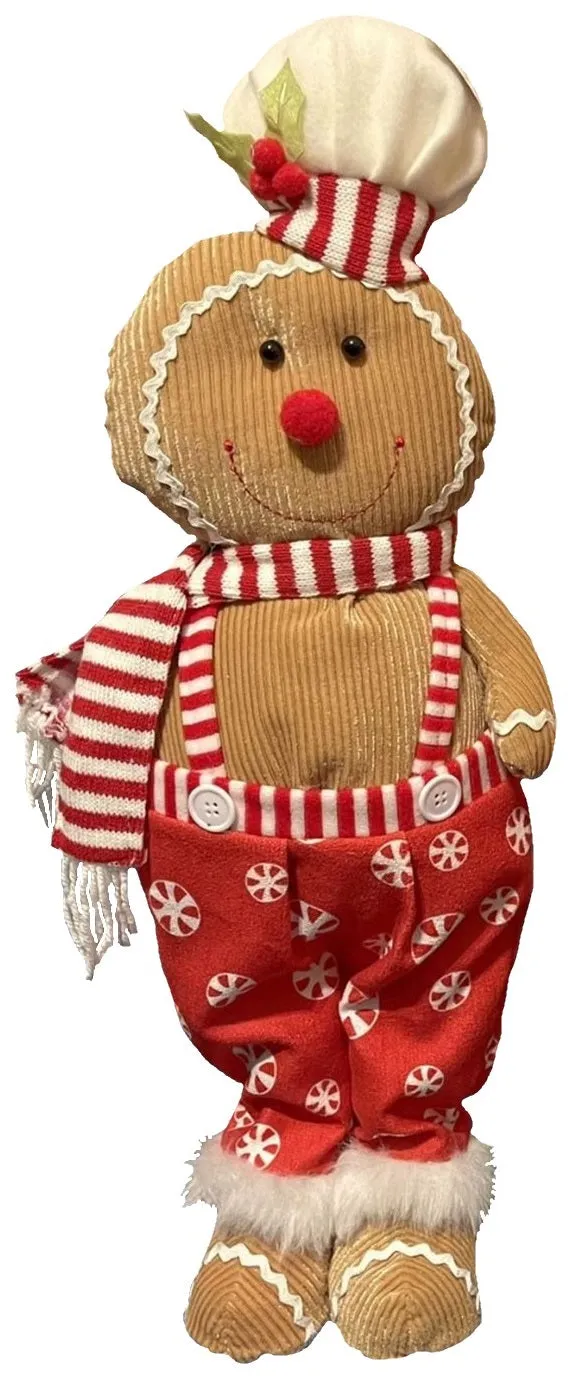 20" Christmas Plush Gingerbread Figurine Decoration