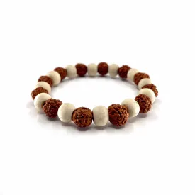 5 Mukhi Rudraksha Tulsi Bracelet