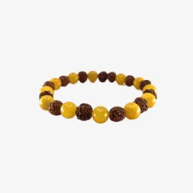 5 Mukhi Rudraksha Yellow Aventurine Bracelet