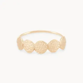 abacus disk ring - 14k yellow gold