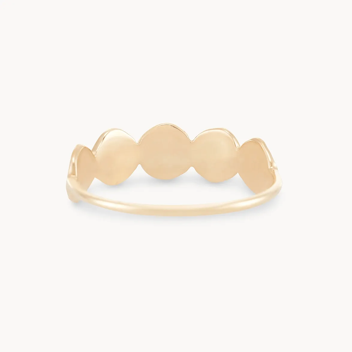 abacus disk ring - 14k yellow gold