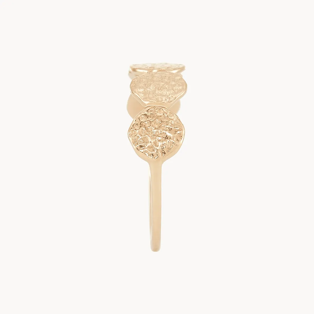 abacus disk ring - 14k yellow gold