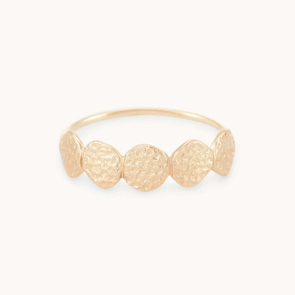 abacus disk ring - 14k yellow gold