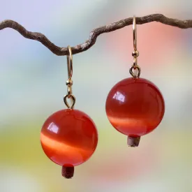 Afriyie Cat's Eye Brass Beaded Earrings