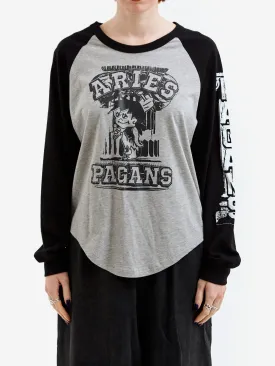 Aries Aged Raglan Baseball Long Sleeve Tee - Multi