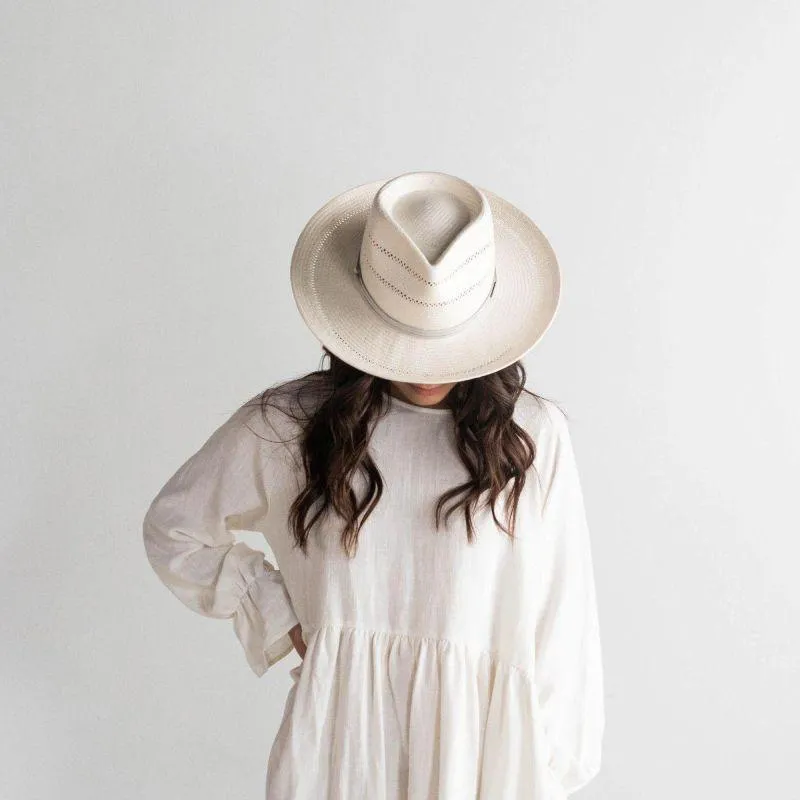 Arlo White Fedora Hat