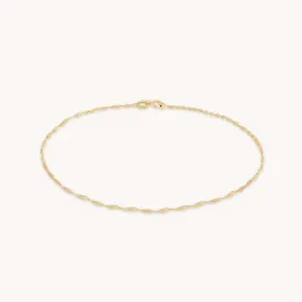 Astrid Chain Anklet in Solid Gold