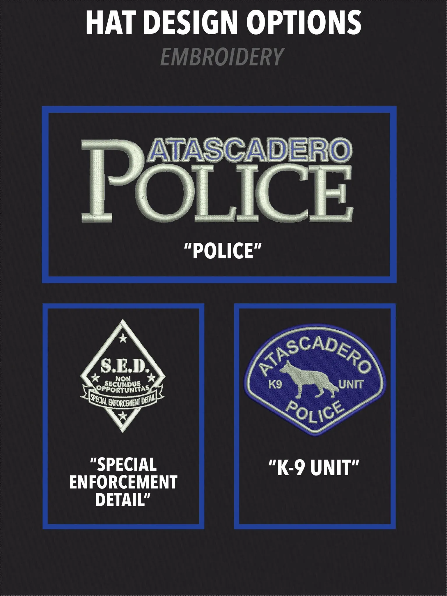 Atascadero Police - FlexFit Mesh-Back Hat - PERSONALIZE