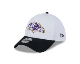 Baltimore Ravens 2024 Training White 39THIRTY Stretch Fit