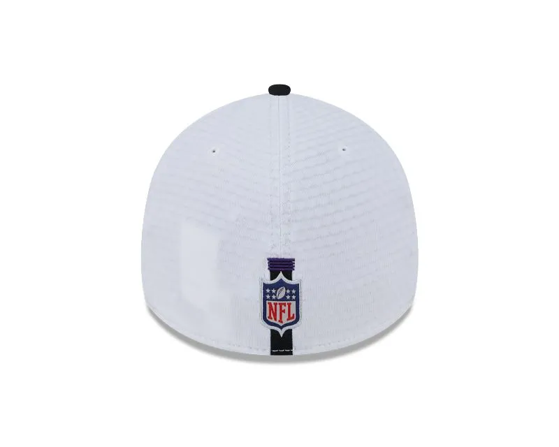 Baltimore Ravens 2024 Training White 39THIRTY Stretch Fit
