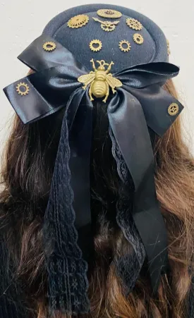 Bee and Cogs Mini Steampunk Hat