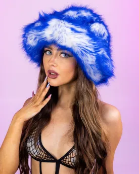 Blue Dusk Fluffy Bucket Hat