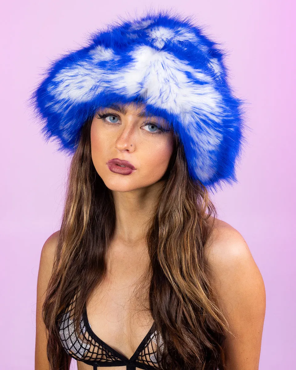 Blue Dusk Fluffy Bucket Hat