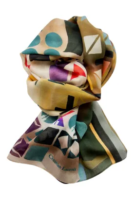 Cashmere scarf "City Lights" Lacroix - beige