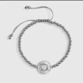 CC Circle pave bracelet- adjustable