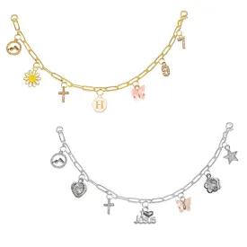 Charm Anklet with Assorted Charms