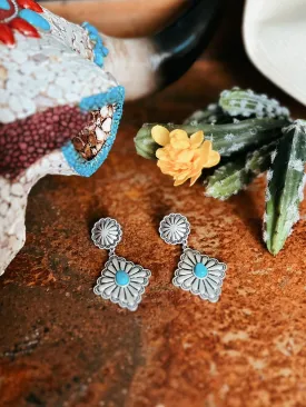 Concho Turquoise Post Earrings