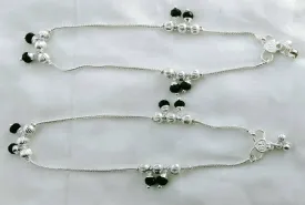 Crystal Silver Leg Anklet