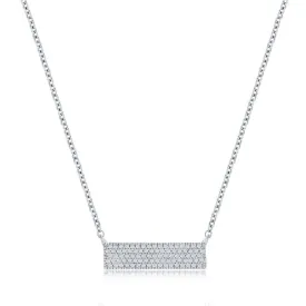 Cubic Zirconia Bar Design Necklace