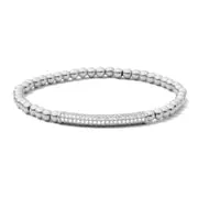 Curved Pave Bar Stretch Bracelet