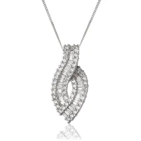 Curvy Diamond Drop Pendant