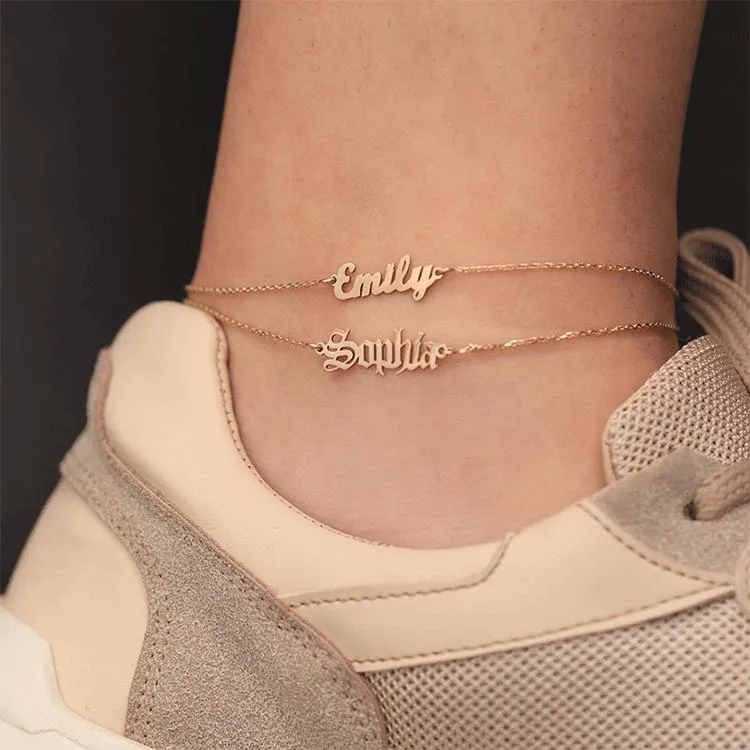 Custom Name Anklet