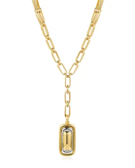 Dalia Two-Tone Pendant Necklace