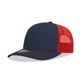 Decky 6031 - 6 Panel Mid Profile Structured Contra-Stitch Trucker Hat - CASE Pricing (Colors 2 of 2)