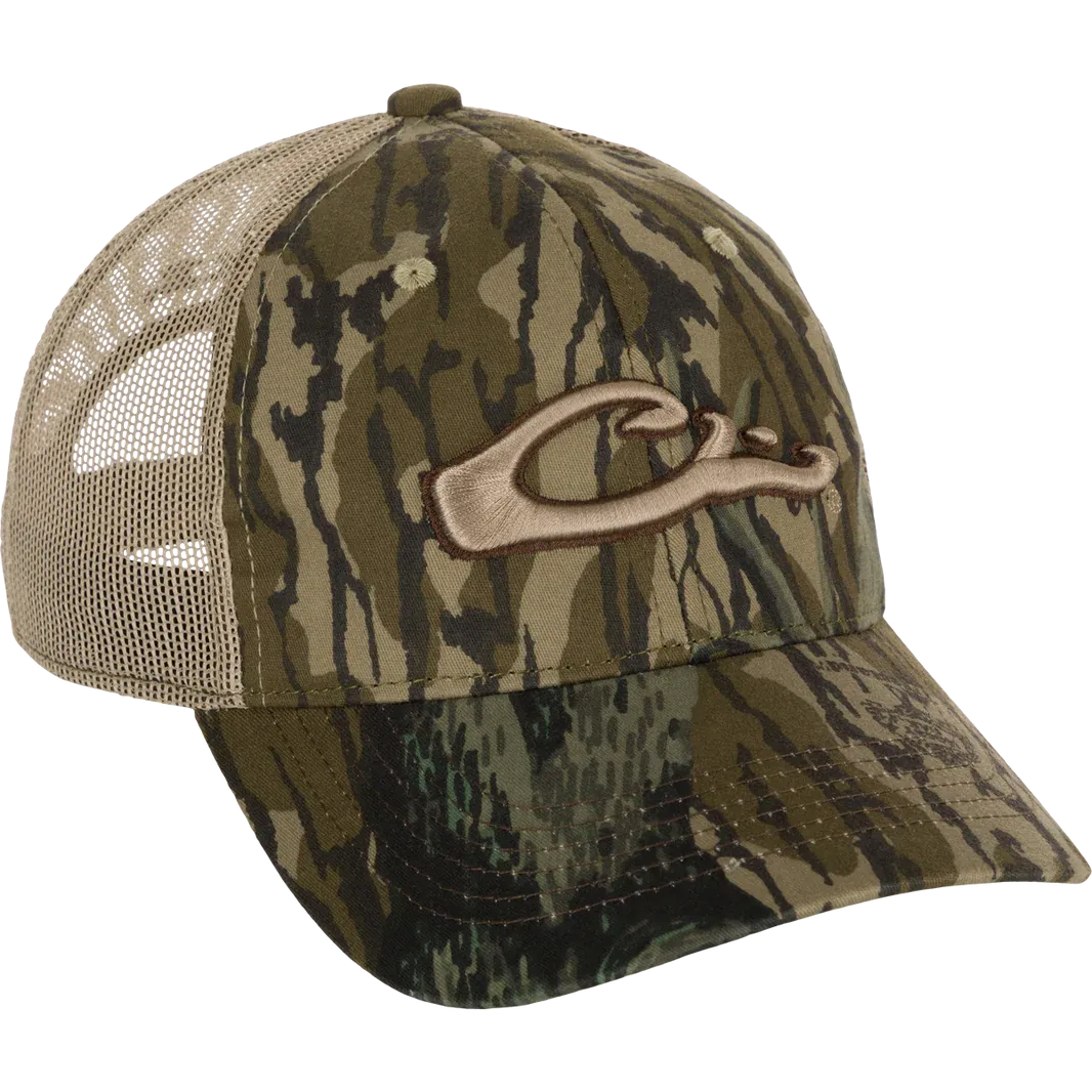 Drake 6-Panel Camo Mesh-Back Cap