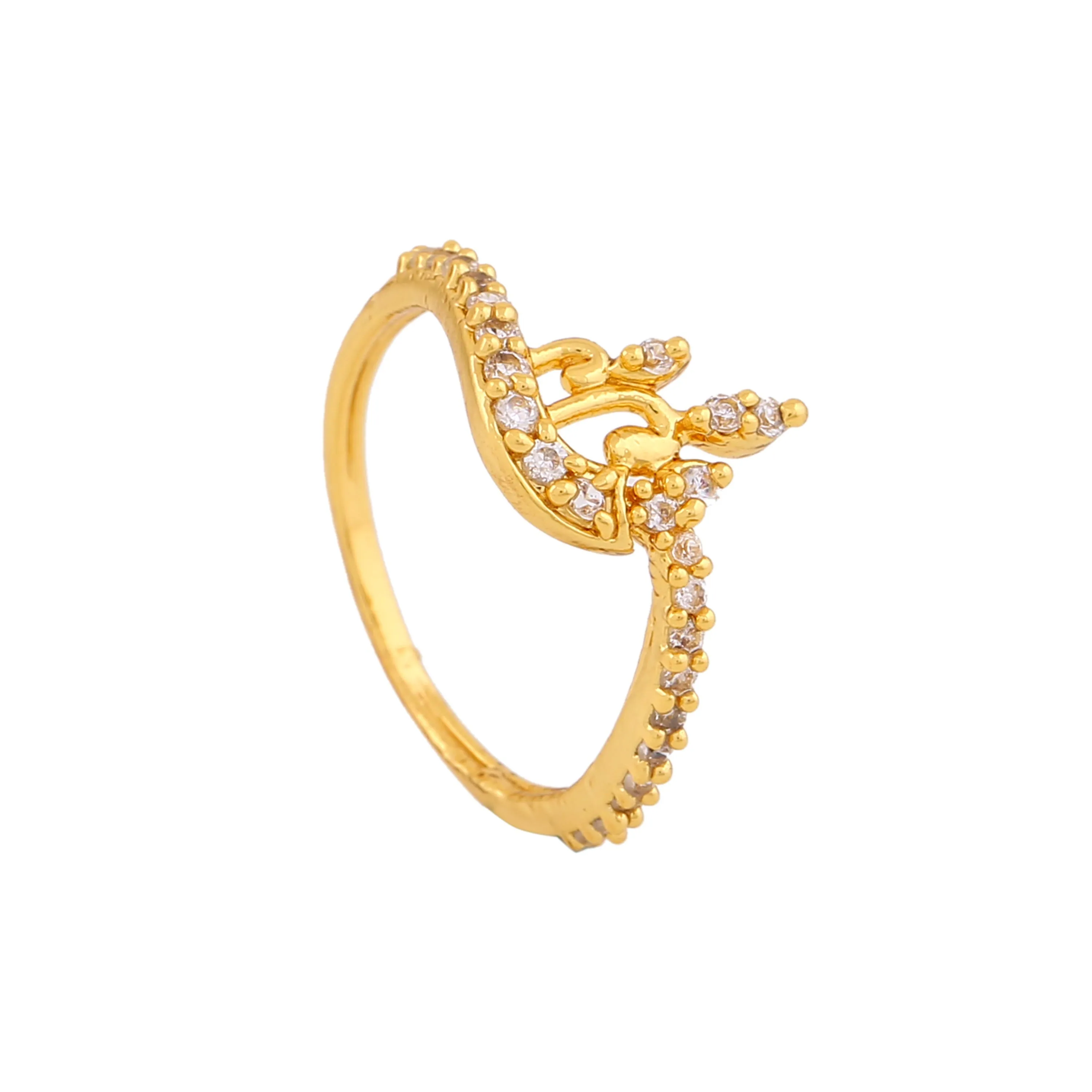 Estele Gold Plated CZ Beautiful Ring for Women