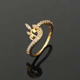 Estele Gold Plated CZ Beautiful Ring for Women