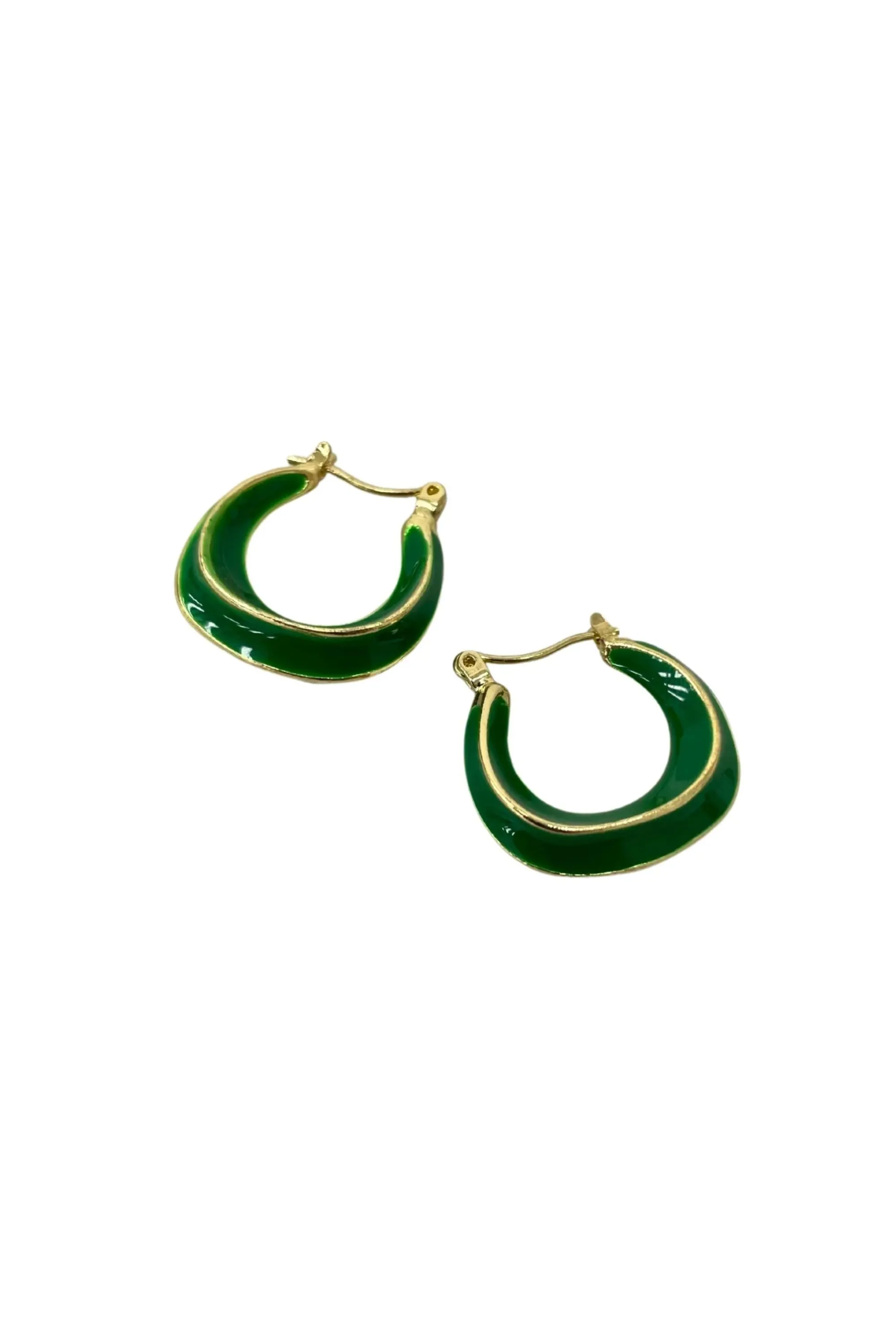 Evergreen Elegance Hoop Earrings