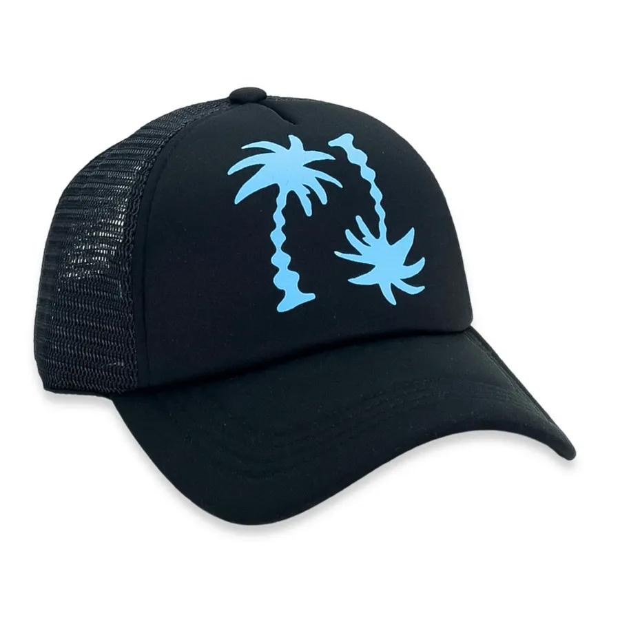 Feather 4 Arrow Wavy Palm Trucker Hat 14B010WPL - Black