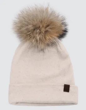 Fur Top Beanie Hat