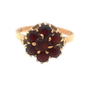 Garnet Cluster Ring