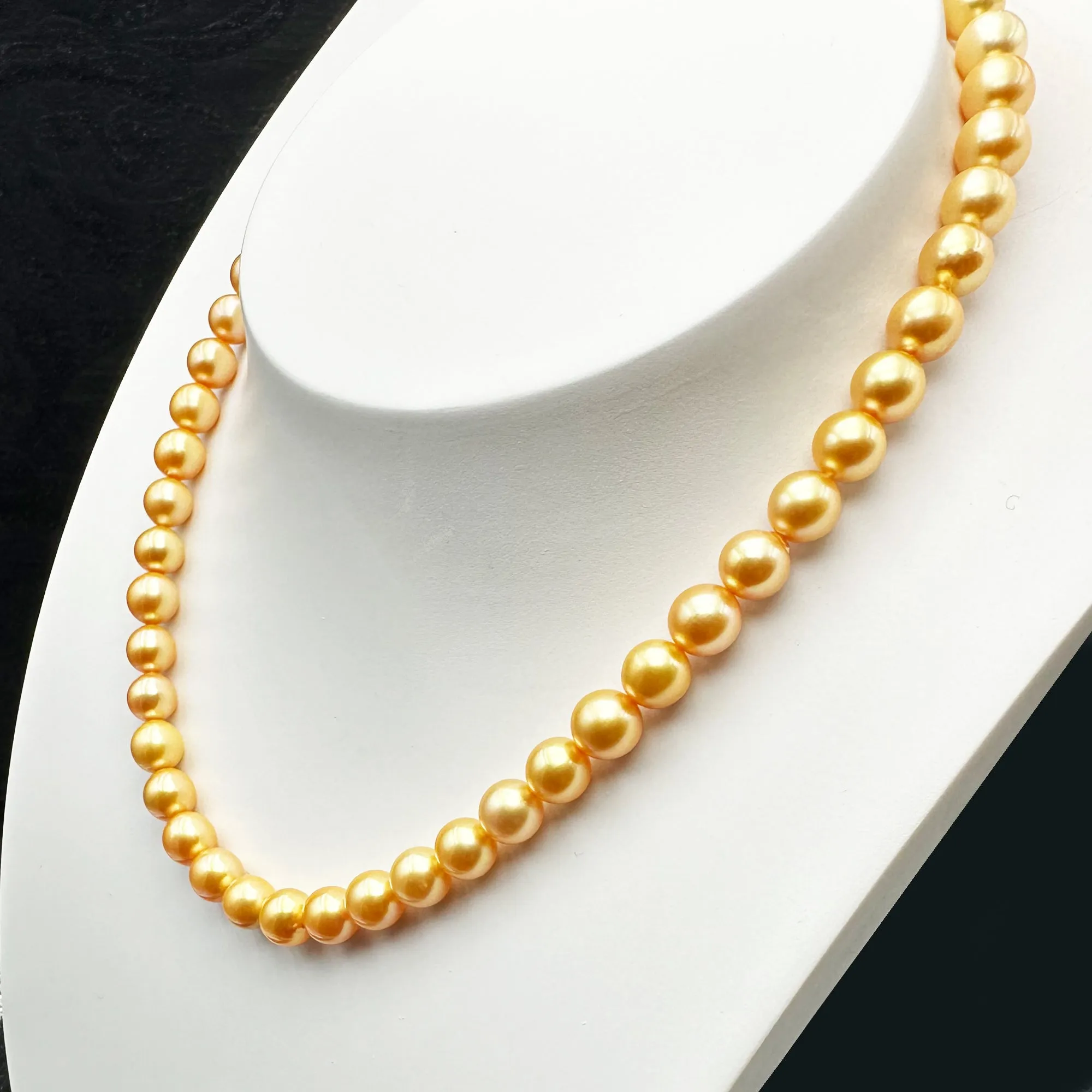 Golden Akoya Pearls Necklace