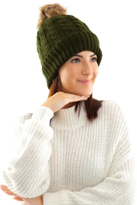 Green - Cozy Lined Hat