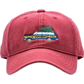 Harding Lane Adult Holiday Wagoneer Baseball Cap in Weathered Red