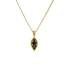 Jane Gold Necklace Black Diamond