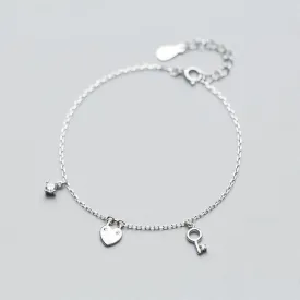 Key to My Heart Charms Bracelet