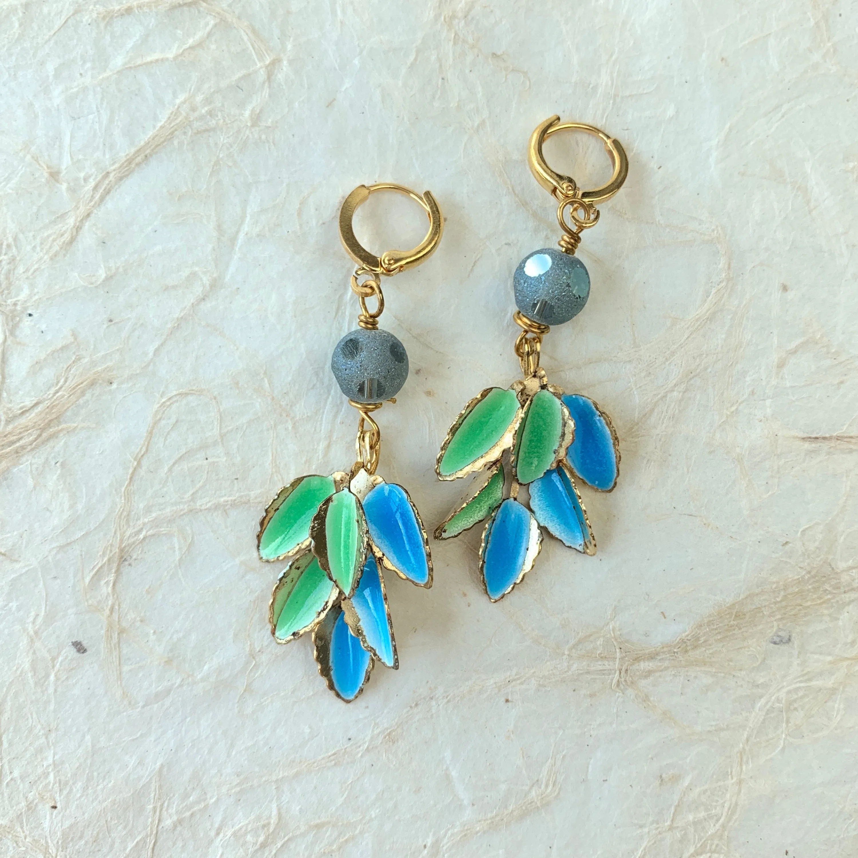 Lenora Dame Upcycled Drop Earrings - One-of-a-Kind