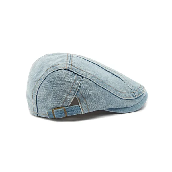 Light Blue Denim Beret Hat 淺藍色牛仔貝雷帽 KCHT2437